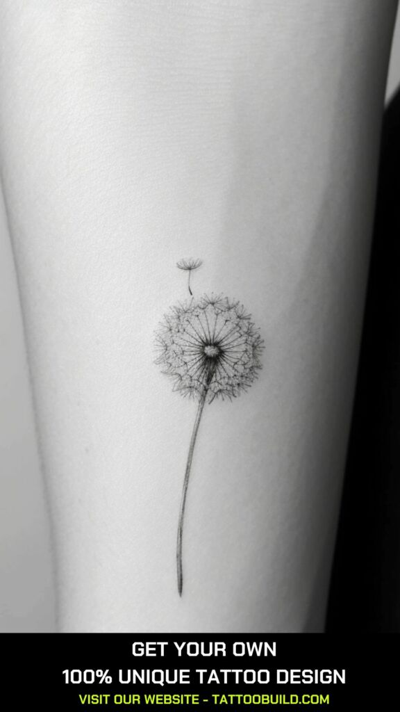 dandelion cute small hand tattoos for females 