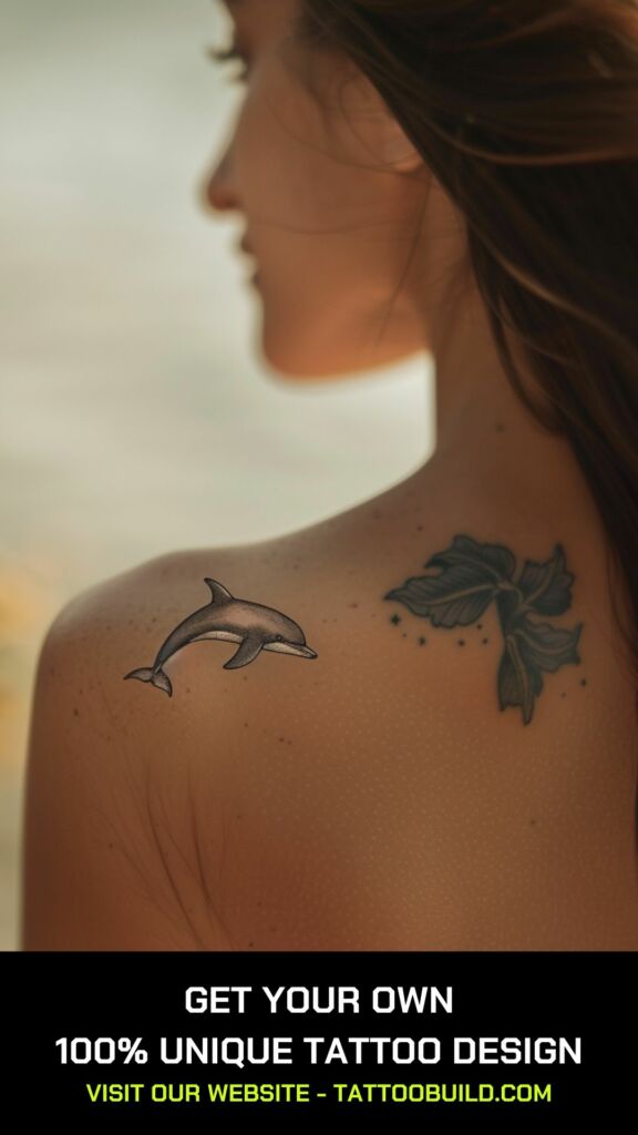realistic dolphin tattoos for females