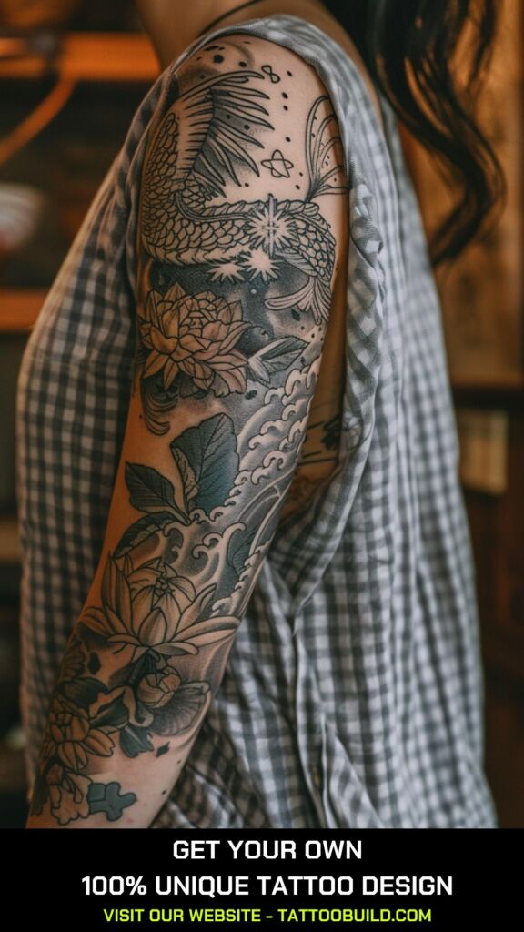 vintage sleeve tattoo for women