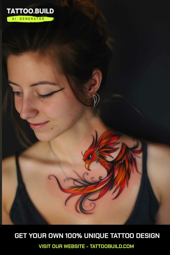 Awesome Women's Phoenix Tattoo