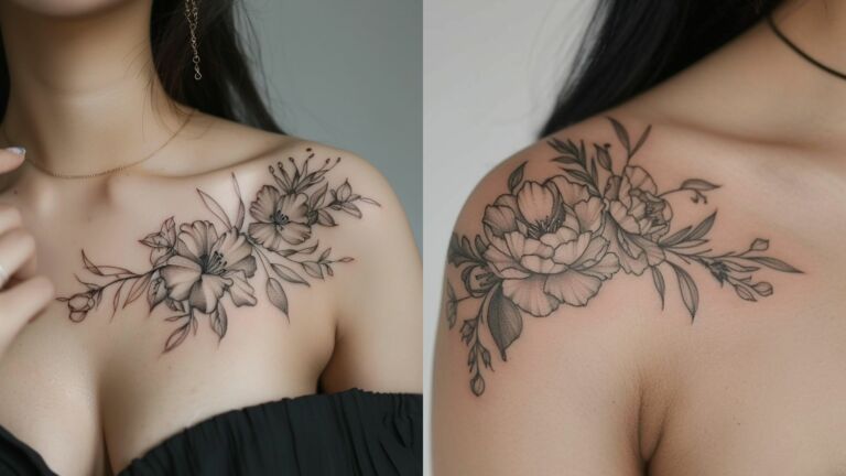 Classy Shoulder Tattoo for Females