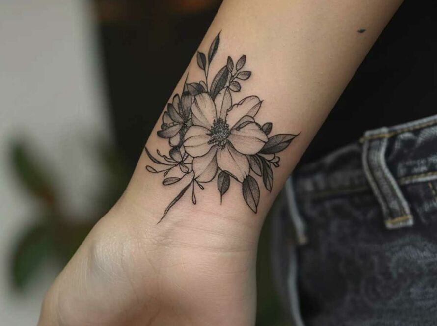 Blossom Tattoo Wrist