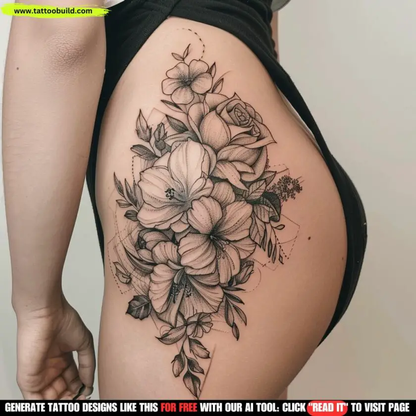 Floral Leg Tattoo Designs (Ideas Inspiration)
