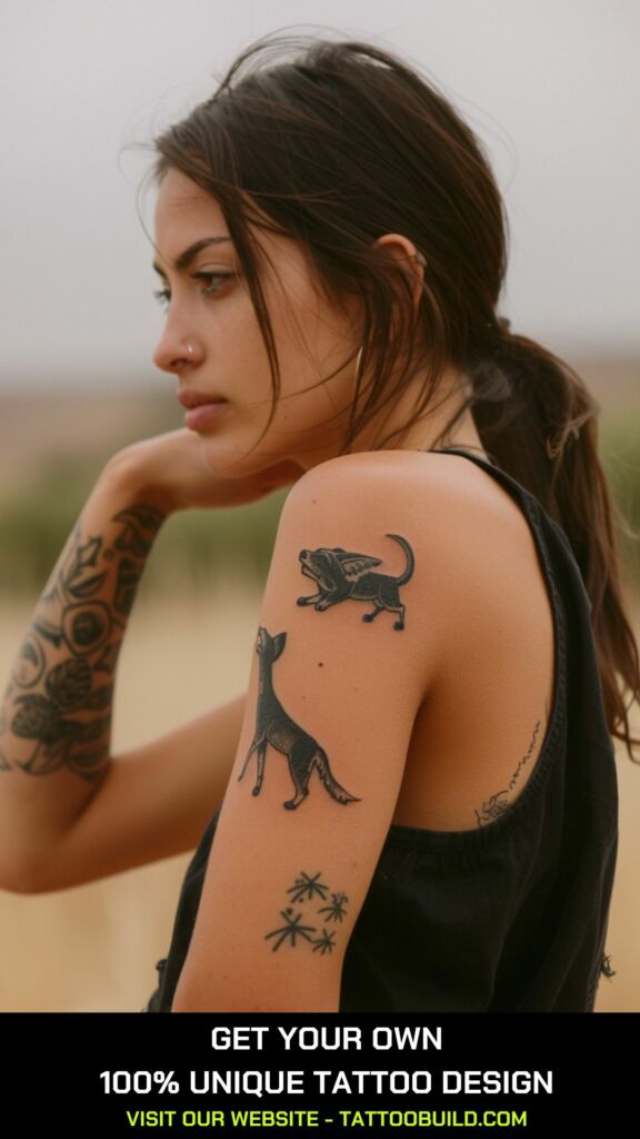 animal bicep tattoos fir females