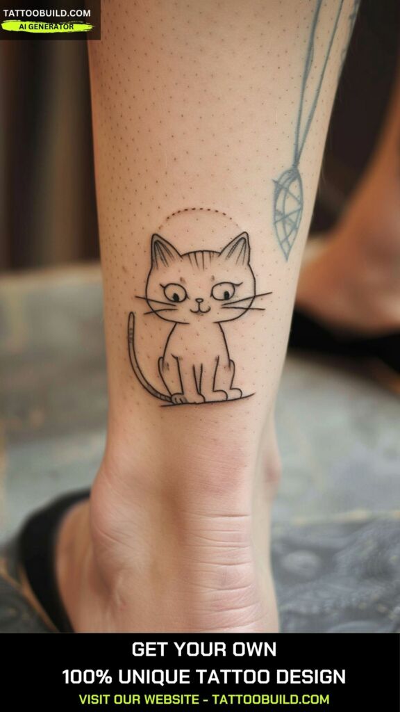 cute little kitten tattoos for females