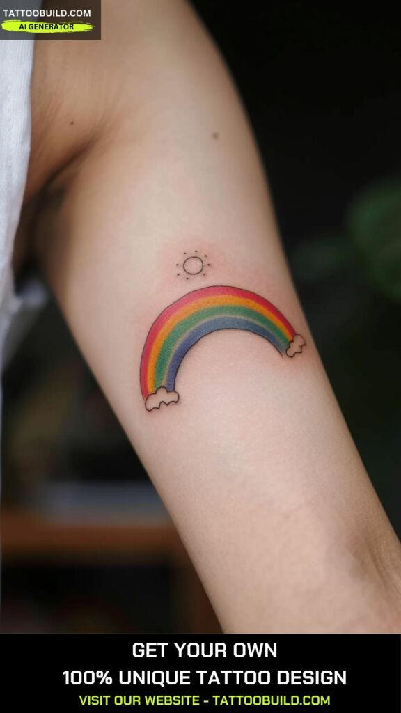 cute little tattoos for women rainbow tattoo
