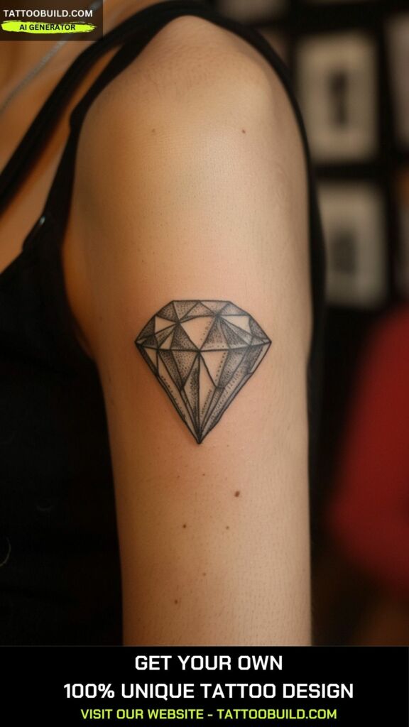 diamond cute tattoo for women