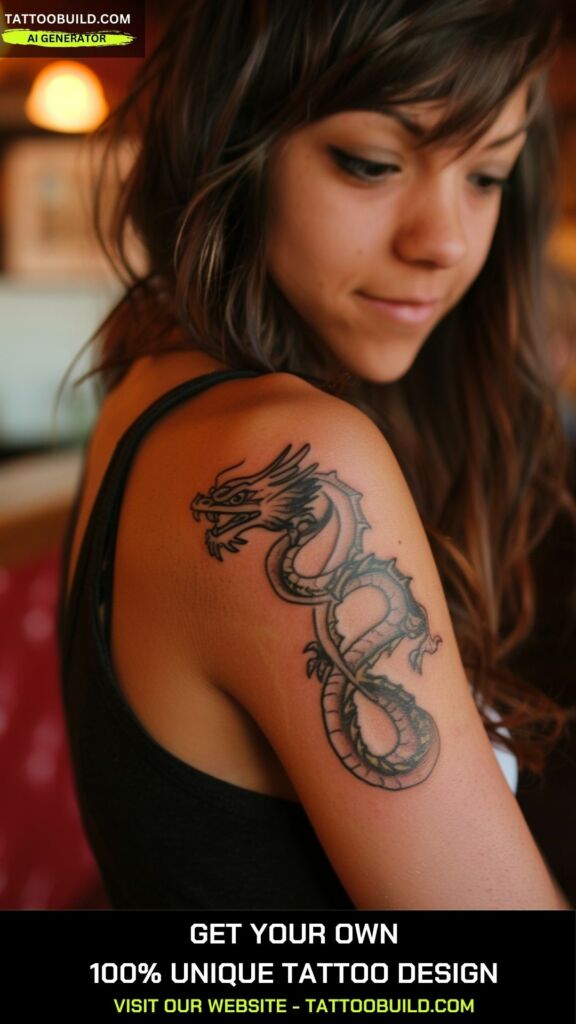 dragon outline tattoos 