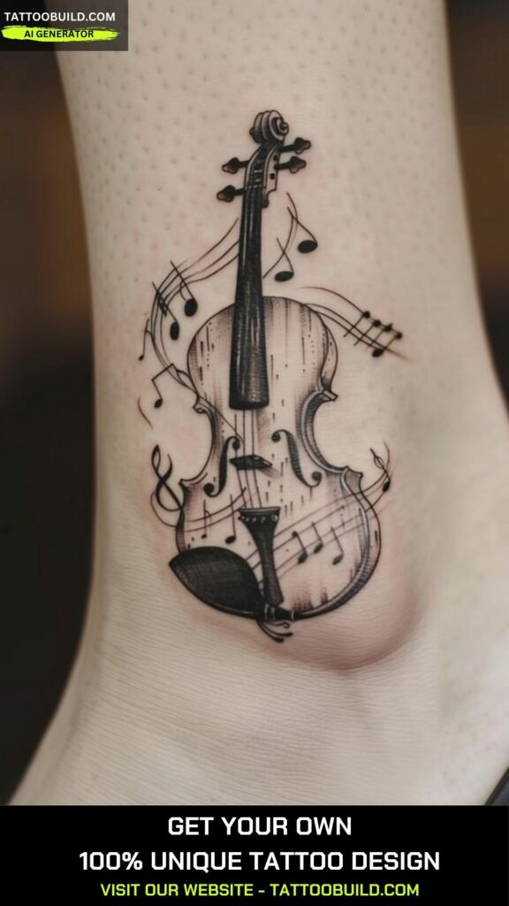 cute little guitar tattoos 