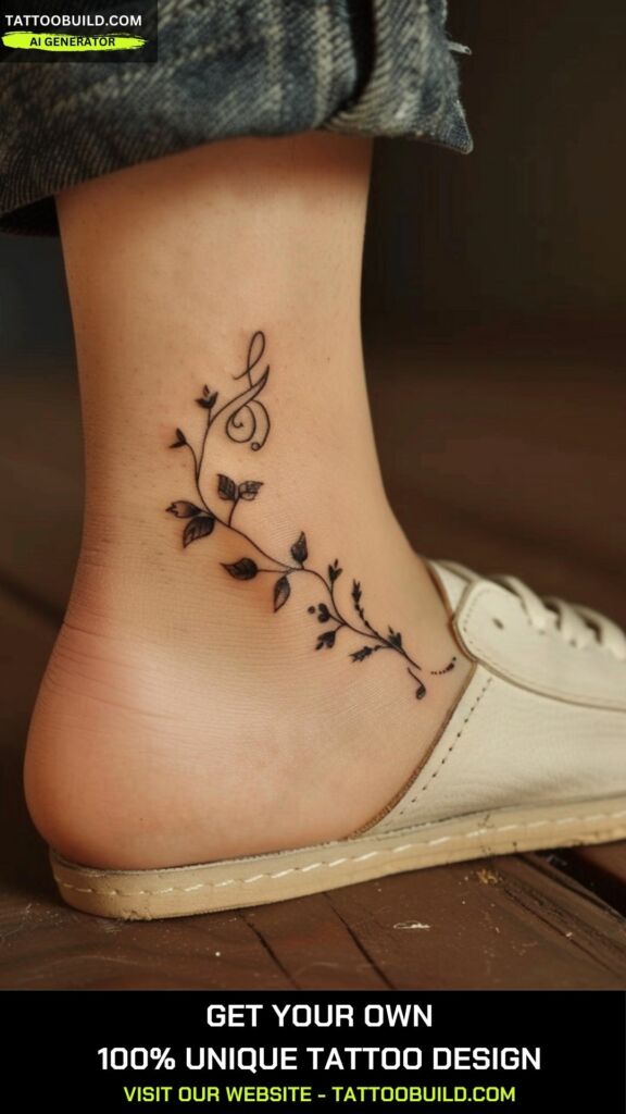 cute little music notes tattoos for women