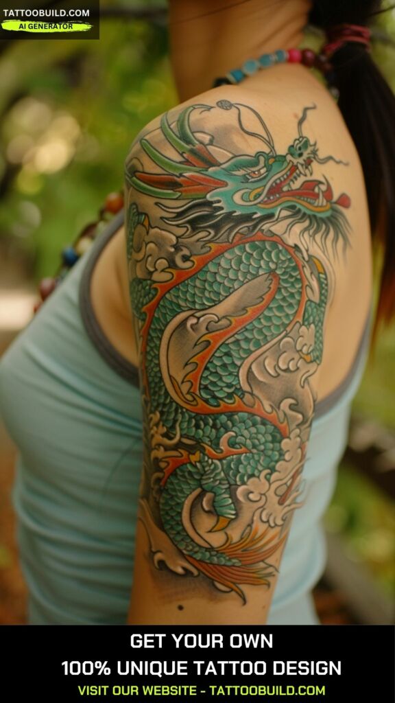 chinese women dragon tattoo ideas