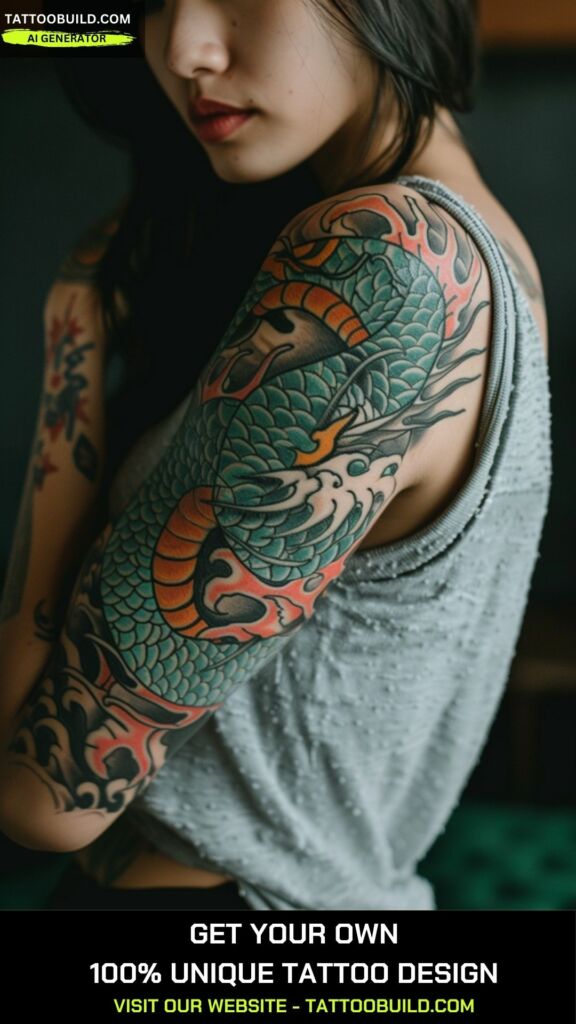 Japanese womens dragon tattoo ideas