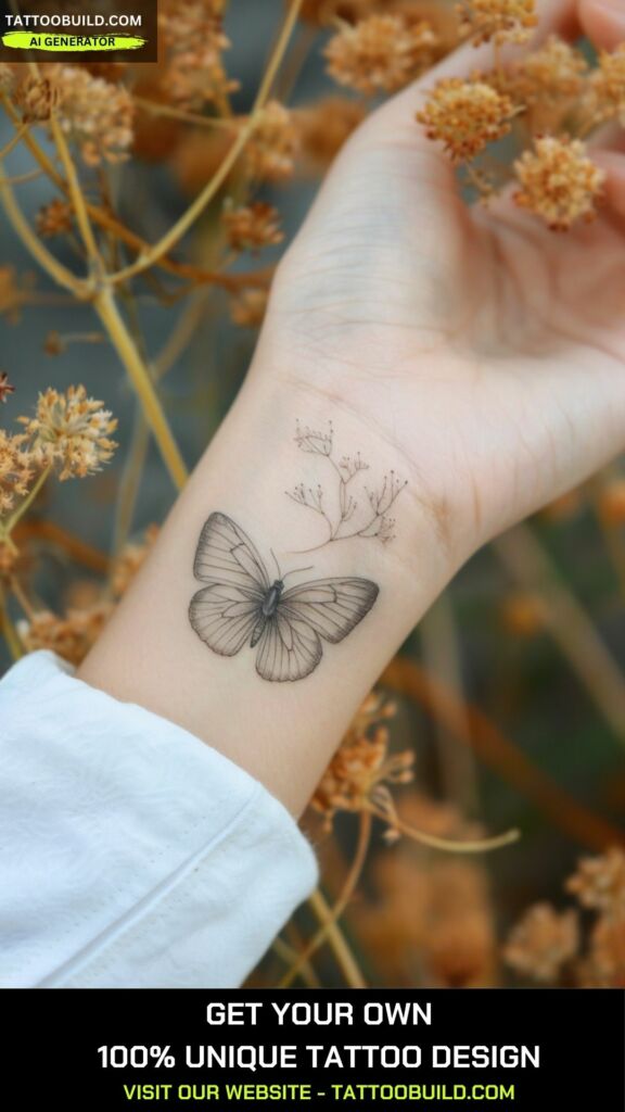 cute little butterfly tattoos for females