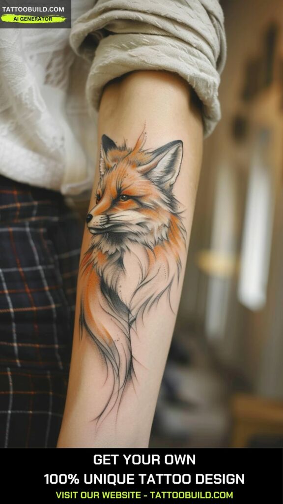 fox as a meaningful forearm tattoo for women