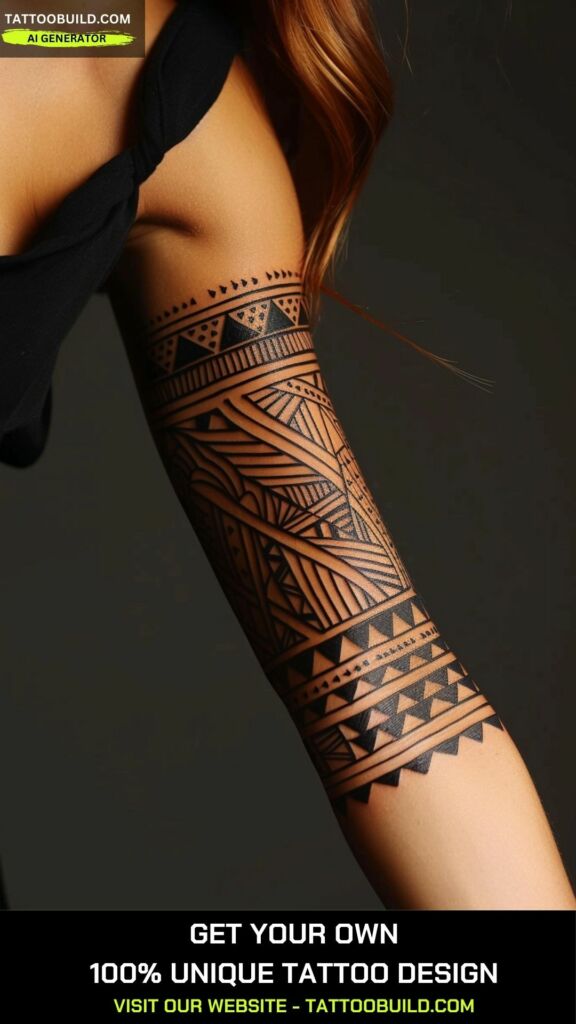 tribal tattoo as a meaningful forearm tattoo for women