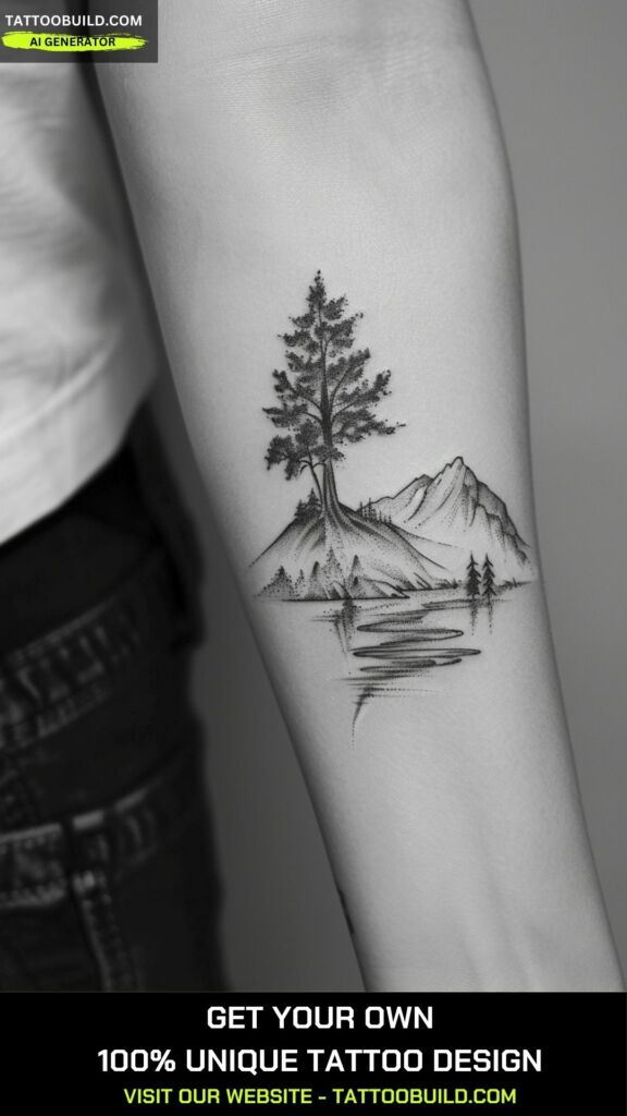 beautiful scenery meaningful forearm tattoos for female 