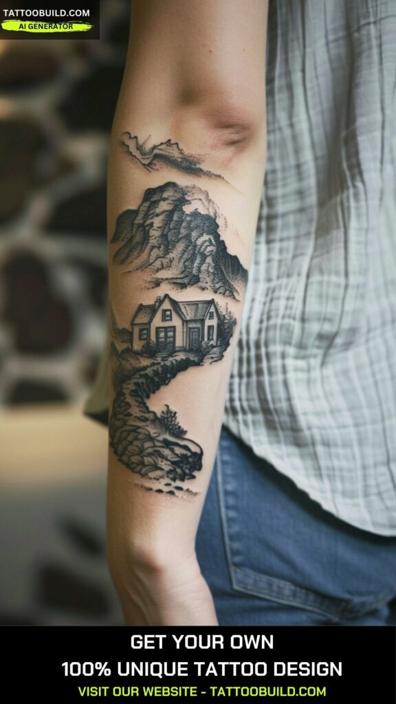 nature and landscape as a meaningful forearm tattoo for women