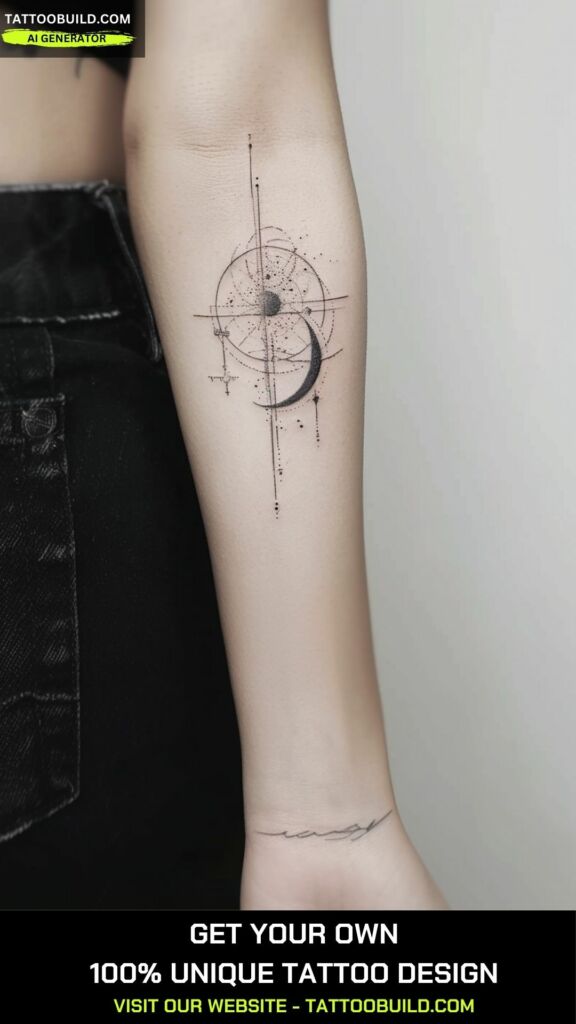 celestial and space meaningful tattoos for women