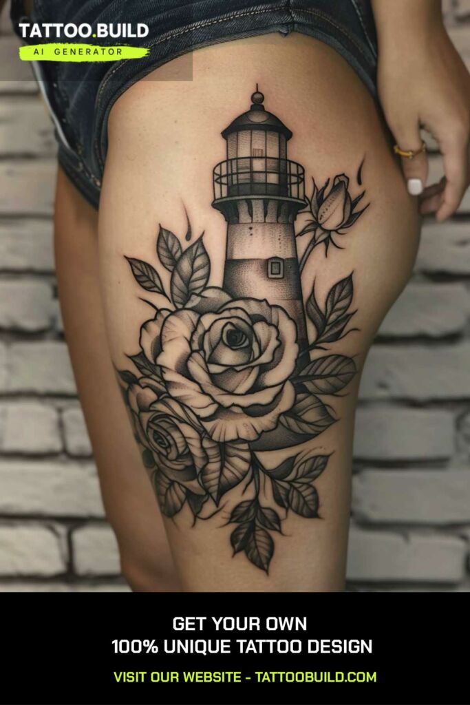 Epic Women's Lighthouse Tattoo Ideas
