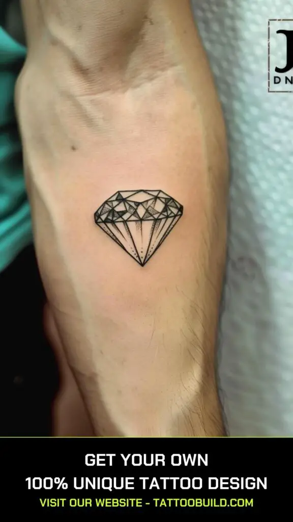small tattoo designs for men: diamond tattoo