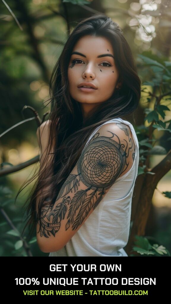 tribal dreamcatcher tattoos for female