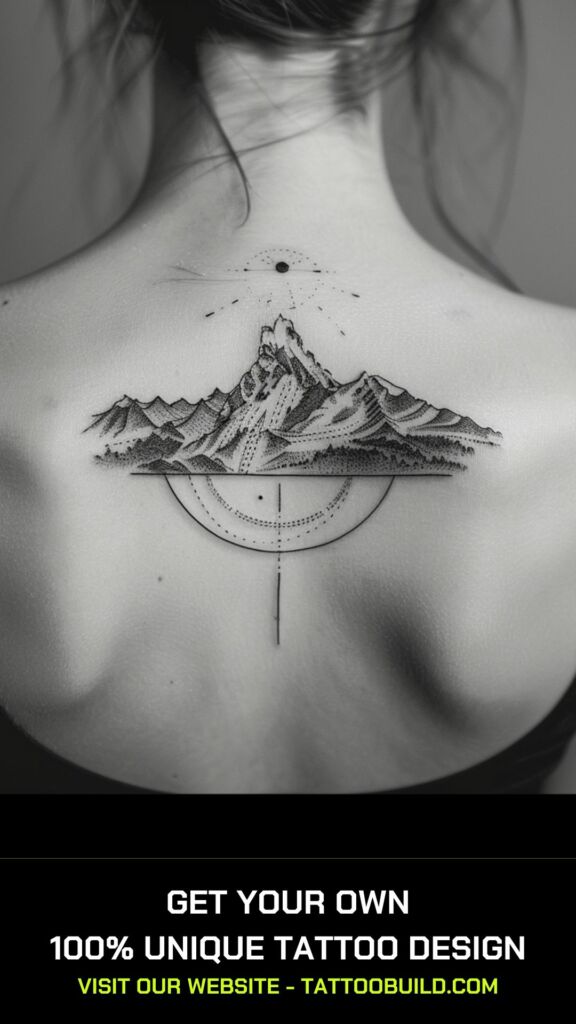 mountain geometric tattoo designs
