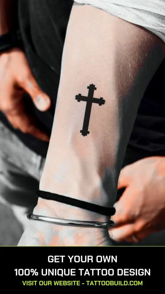 small tattoo designs for men: cross