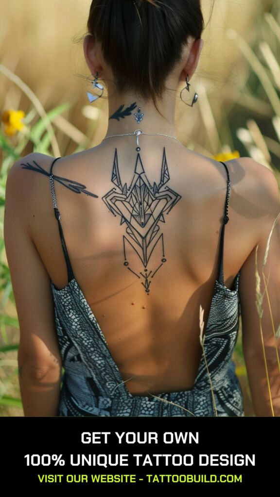 geometric deer tattoo designs