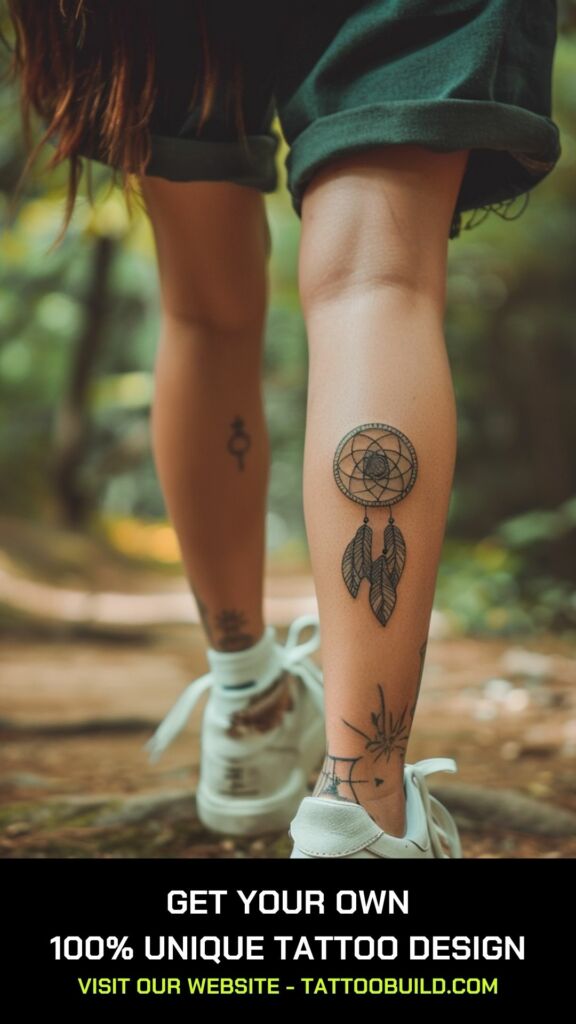 minimalist dreamcatcher tattoos for females