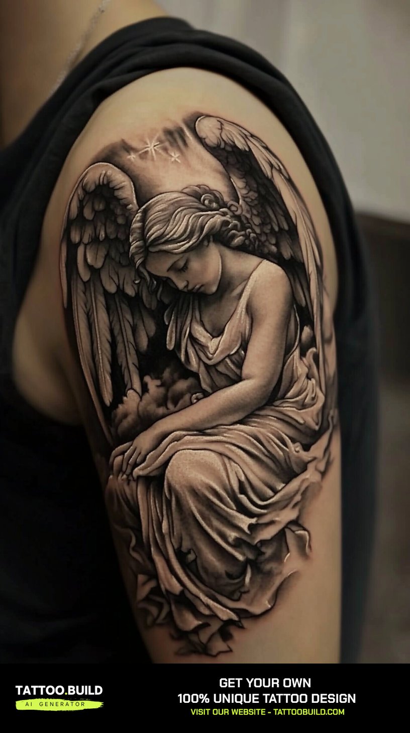 Awesome Angel Tattoos for Men for Inspiration - Tattoo Build