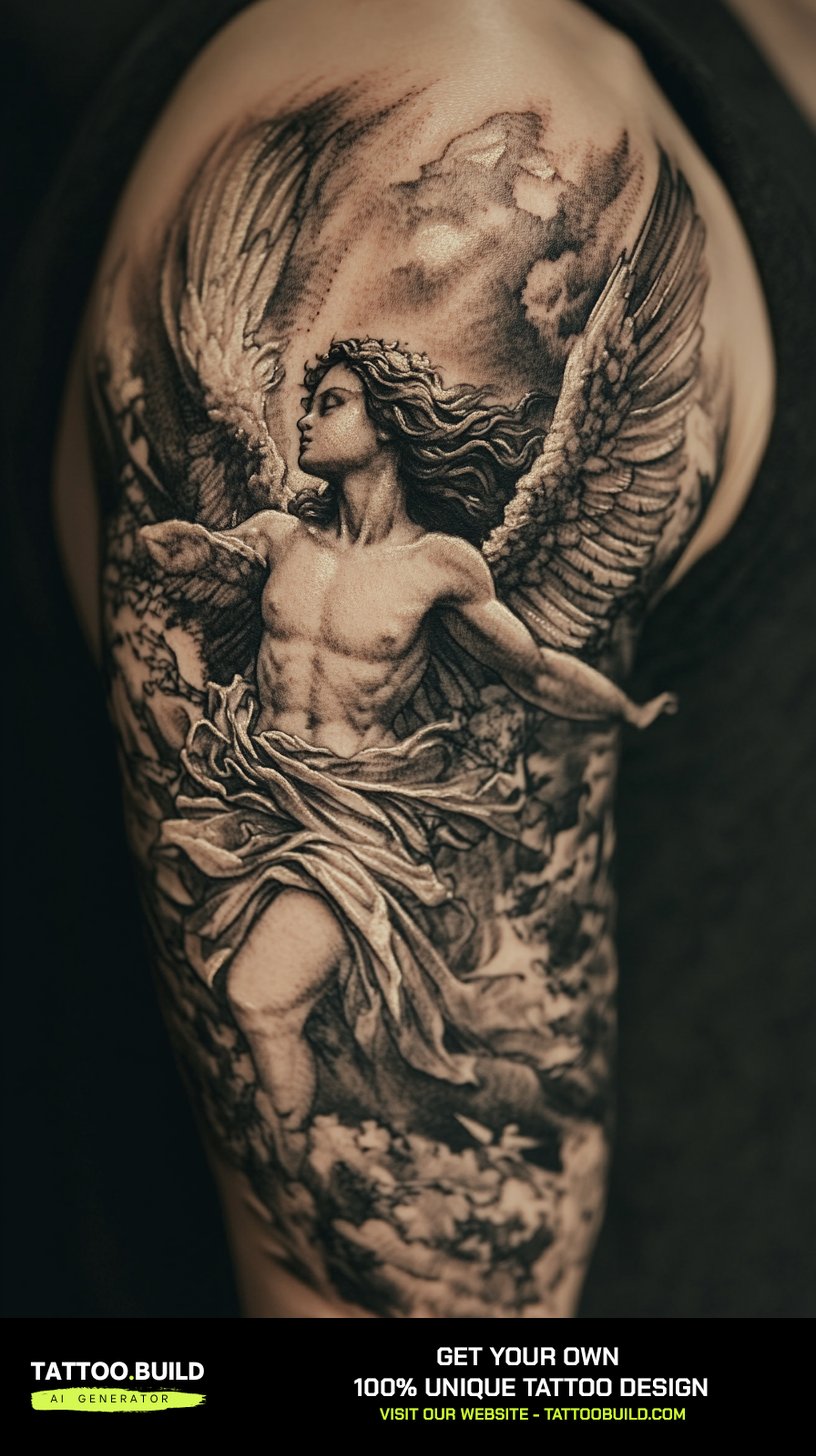 Awesome Angel Tattoos for Men for Inspiration - Tattoo Build