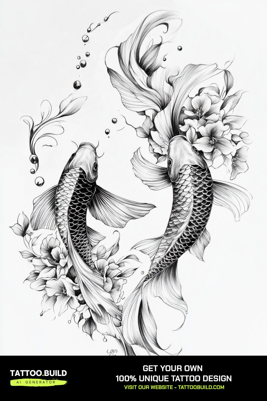 Exploring the Beauty and Meaning of Koi Fish Tattoo Drawings - Tattoo Build
