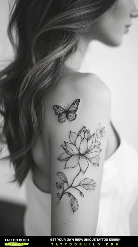 Detailed lotus mandala tattoo with layered geometric petals