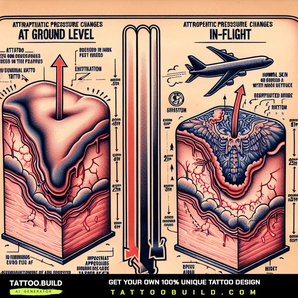 Tattoo aftercare supplies packed in a clear travel bag for flying after getting a tattoo