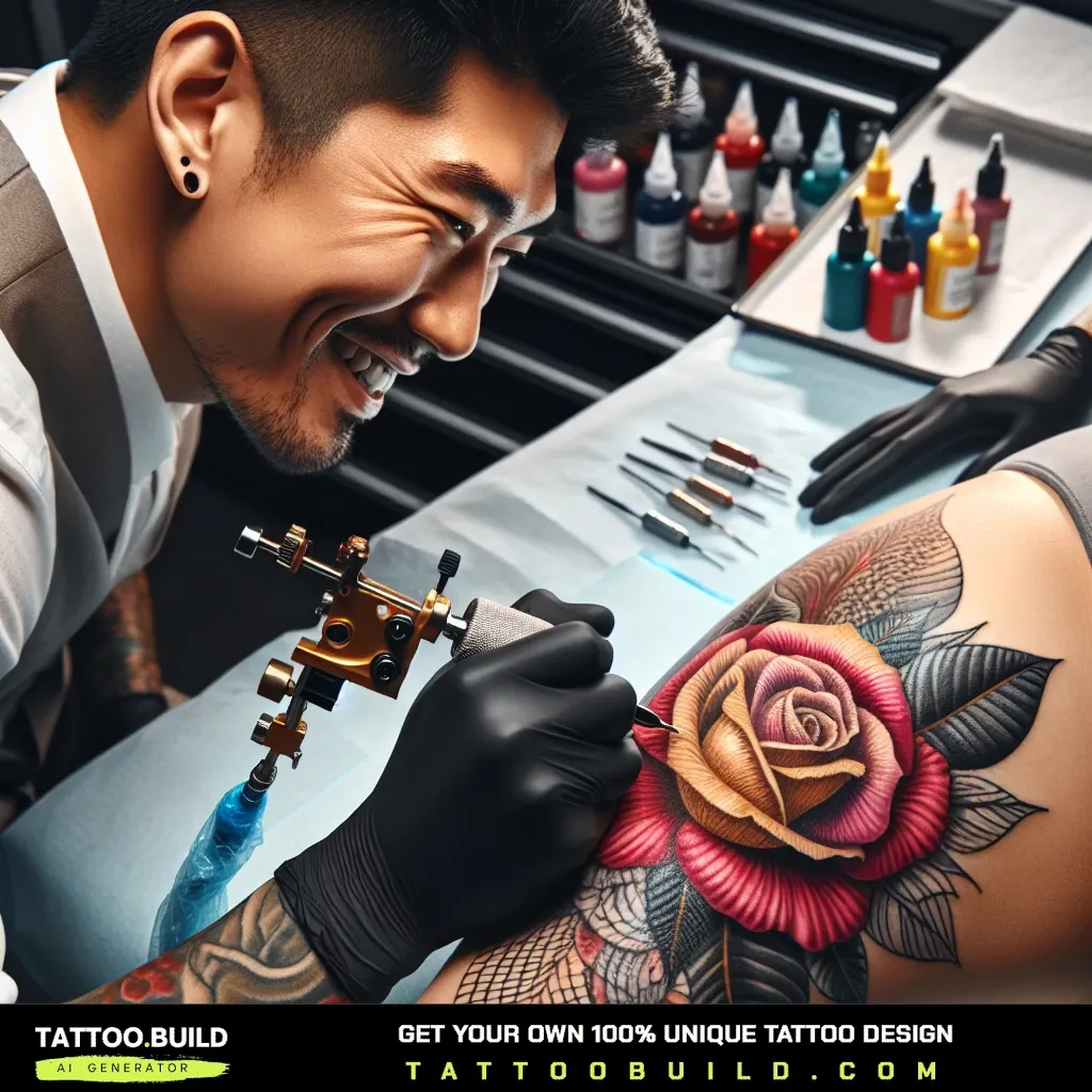 Tattoo over a stretch mark on the stomach using ornamental linework to disguise textured skin