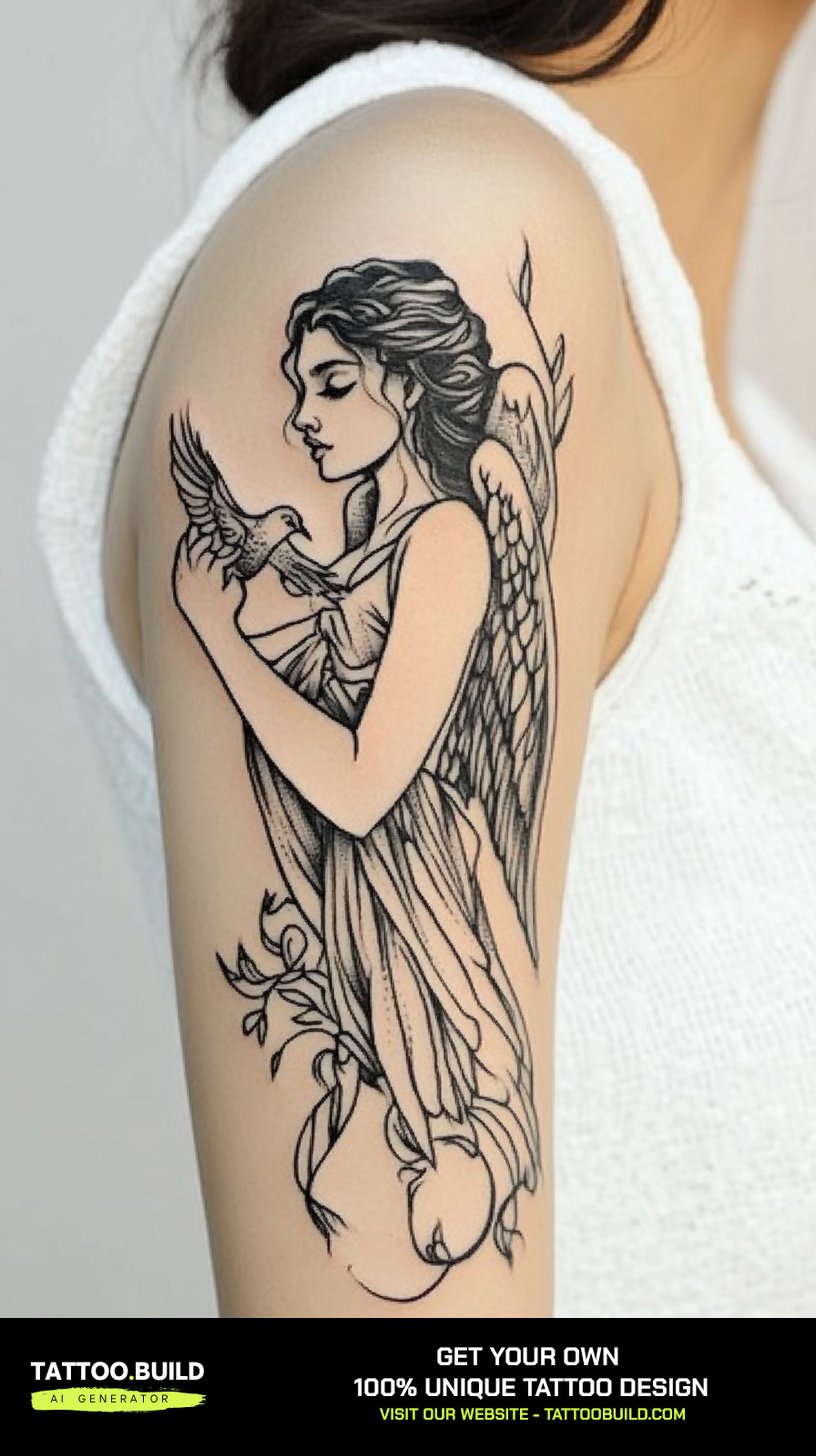 30+ Angel Tattoos for Women - Tattoo Build