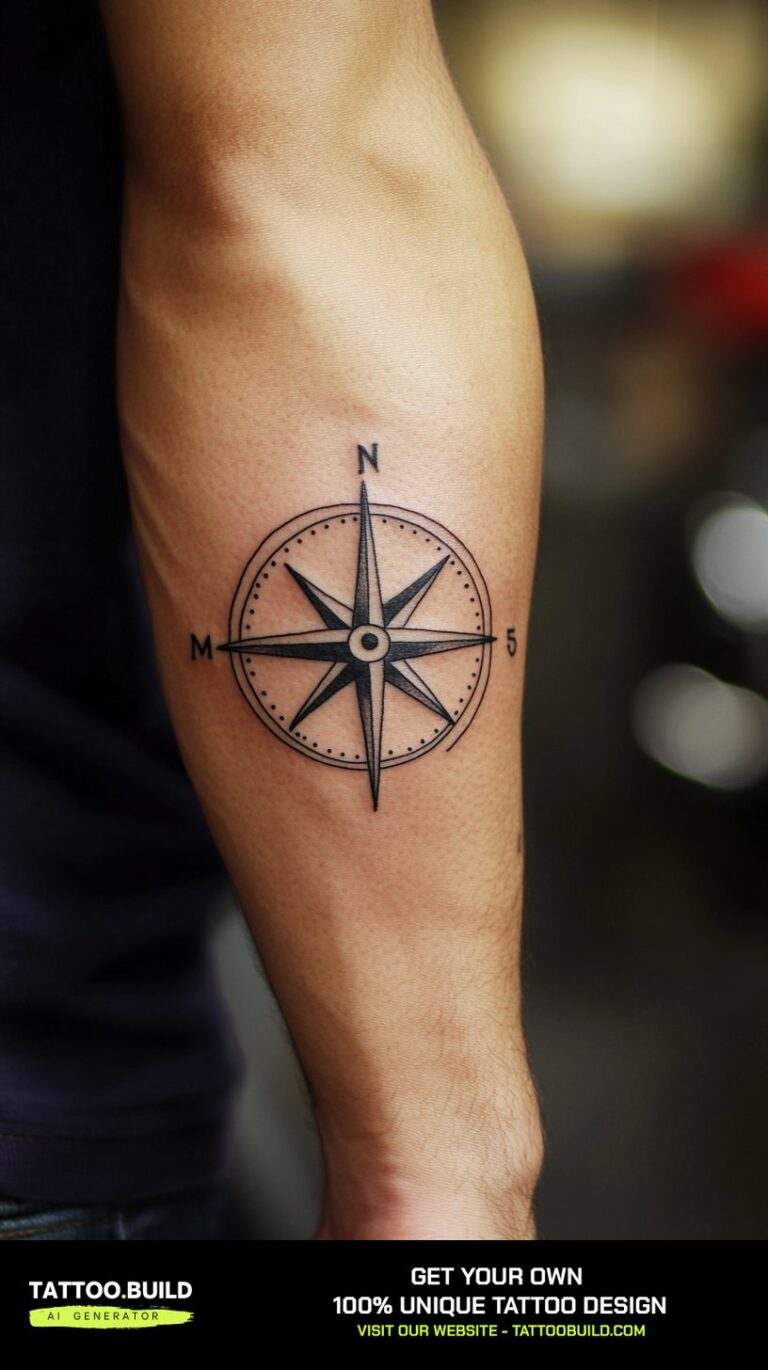 30+ Compass Forearm Tattoo for Guys - Tattoo Build