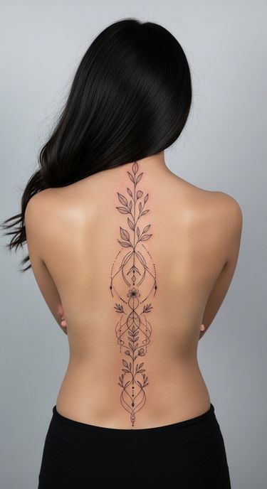 Spine tattoo example