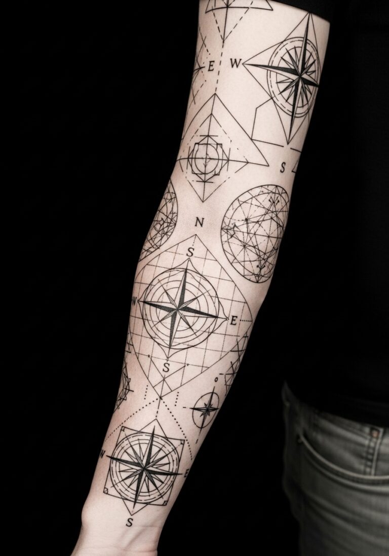 19 Geometric Sleeve Tattoo Ideas for Men Who Love Precision - Tattoo Build